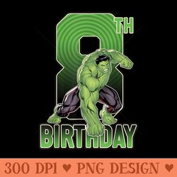 marvel hulk smash 8th birthday graphic t - png clipart