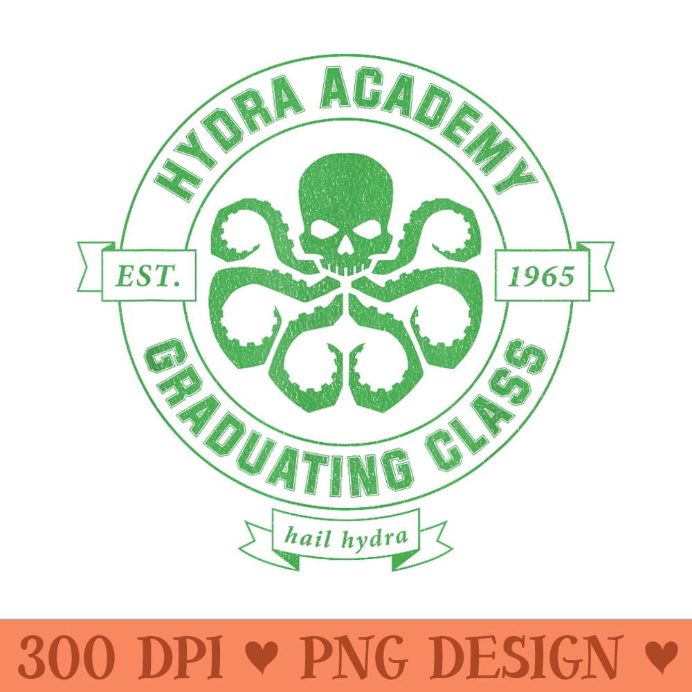 Marvel HYDRA Academy Graduation - Unique PNG Artwork - Enhance Your Apparel