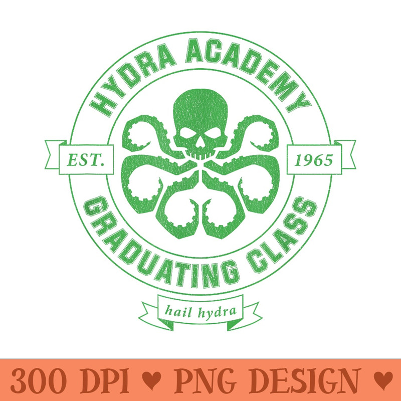 Marvel HYDRA Academy Graduation - Unique PNG Artwork - Enhance Your Apparel