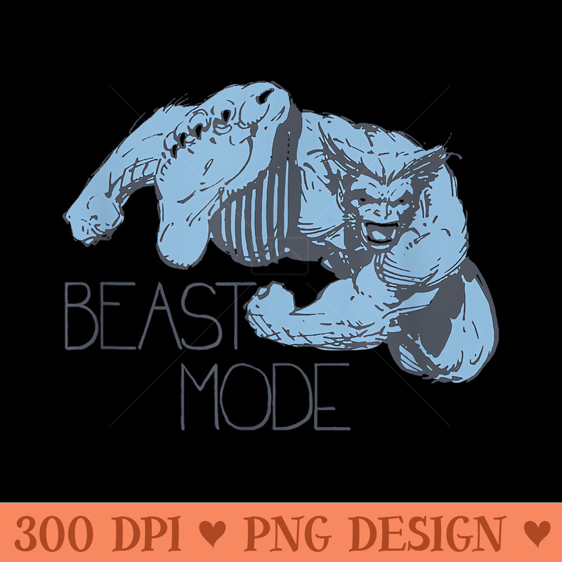 Marvel XMen Beast Mode Epic Vintage Portrait - PNG download for graphic design - Perfect for Sublimation Art