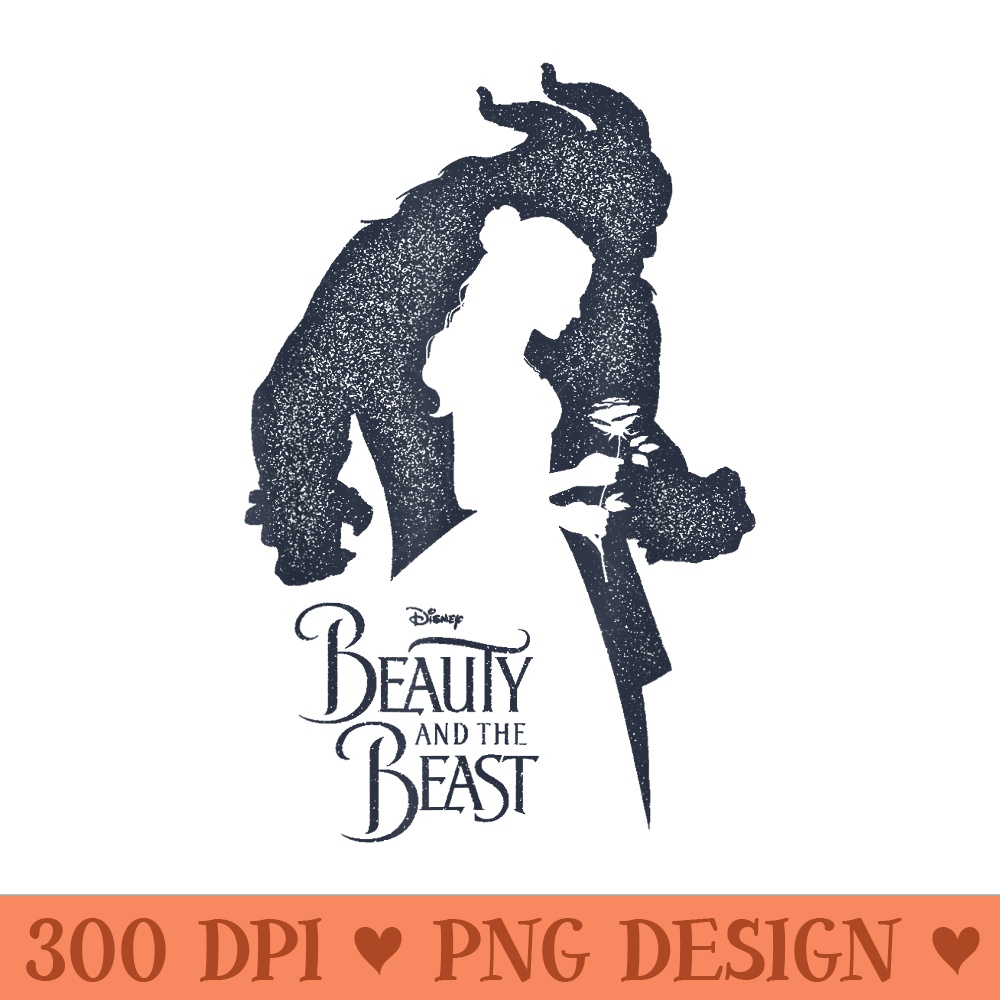 Disney Beauty And The Beast Belle And Beast Silhouette - PNG clipart download - Perfect for Creative Projects