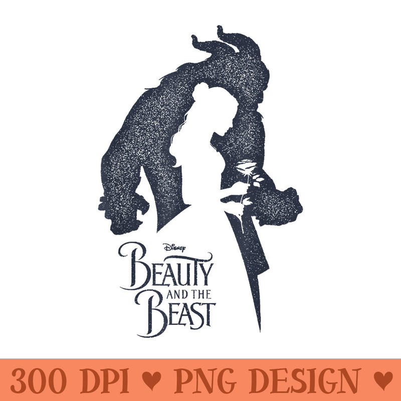 Disney Beauty And The Beast Belle And Beast Silhouette - PNG clipart download - Perfect for Creative Projects