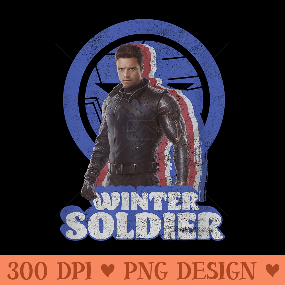 Marvel The Falcon And The Winter Soldier Bucky Retro - High Resolution PNG image download - Stunning Sublimation Graphics