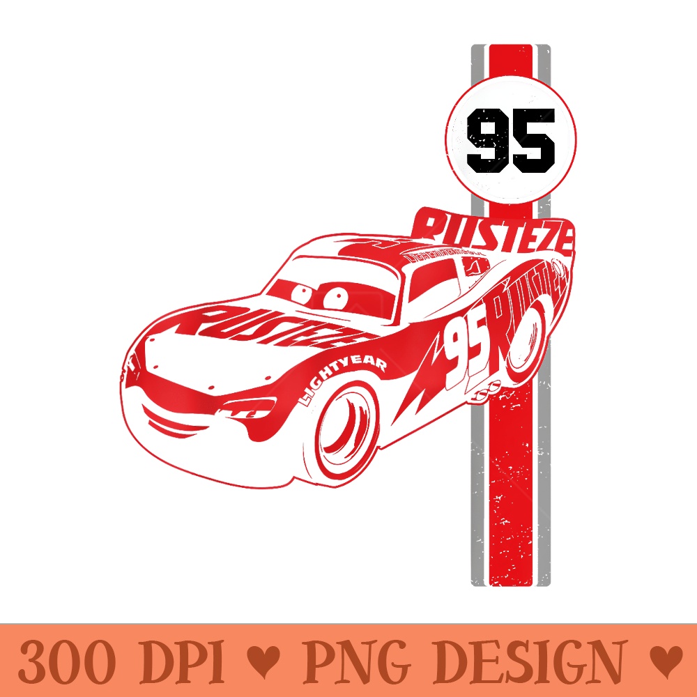 Disney Pixar Cars 3 Lighting McQueen Jersey Graphic T - PNG design assets - Spice Up Your Sublimation Projects