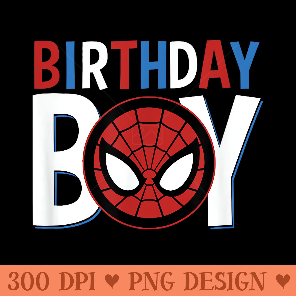 Marvel Avengers Classic SpiderMan Birthday - Unique Sublimation PNG Download - Instant Access To Downloadable Files