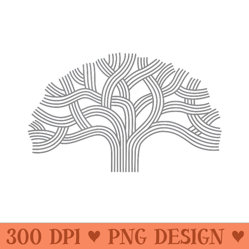 The Town Classic Oak Tree grey Oakland California - Design PNG template - Lifetime Access To Purchased Files