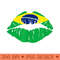 Brazil Flag Kiss Lips I Brazilian Sports Jersey Brazil - PNG Templates - Instant Access To Downloadable Files