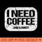 I Need Coffee and a Donut Quote Novelty - Mug Sublimation PNG - Perfect for Creative Projects