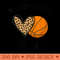 Basketball Mimi Leopard Heart Sports Players Mothers Day - PNG download with transparent background - High Resolution And Print Ready Designs