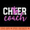 Cheer Coach For Women Vintage Cheerleader Squad - Printable PNG Graphics - Perfect for Sublimation Mastery