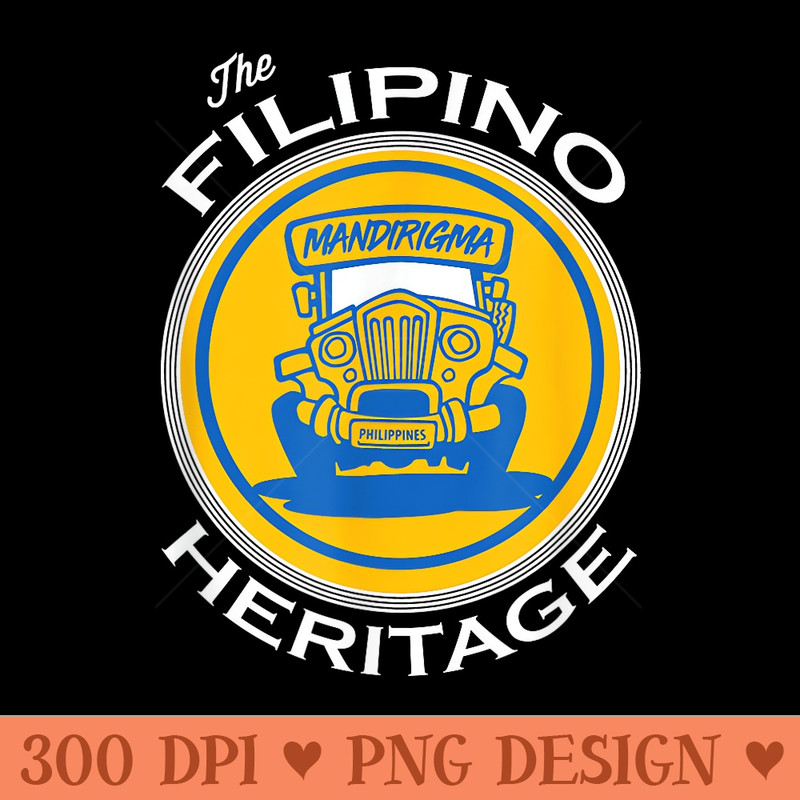 Oakland Filipino Design Wear, Pilipinas Jeepney Heritage - Printable PNG Images - Bold & Eye Catching