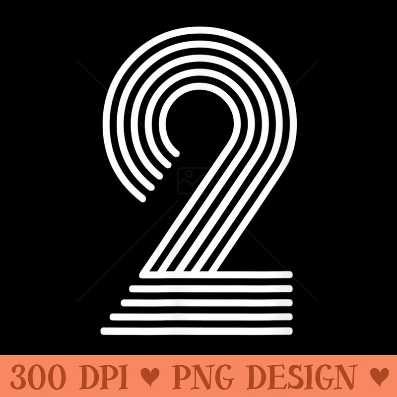 Number 2 Birthday Numbered Cool Disco - PNG Art Files - Limited Edition And Exclusive Designs
