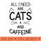 Cat Caffeine Kitten Novelty Funny Cat Coffee Lover - Transparent PNG download - Bold & Eye Catching