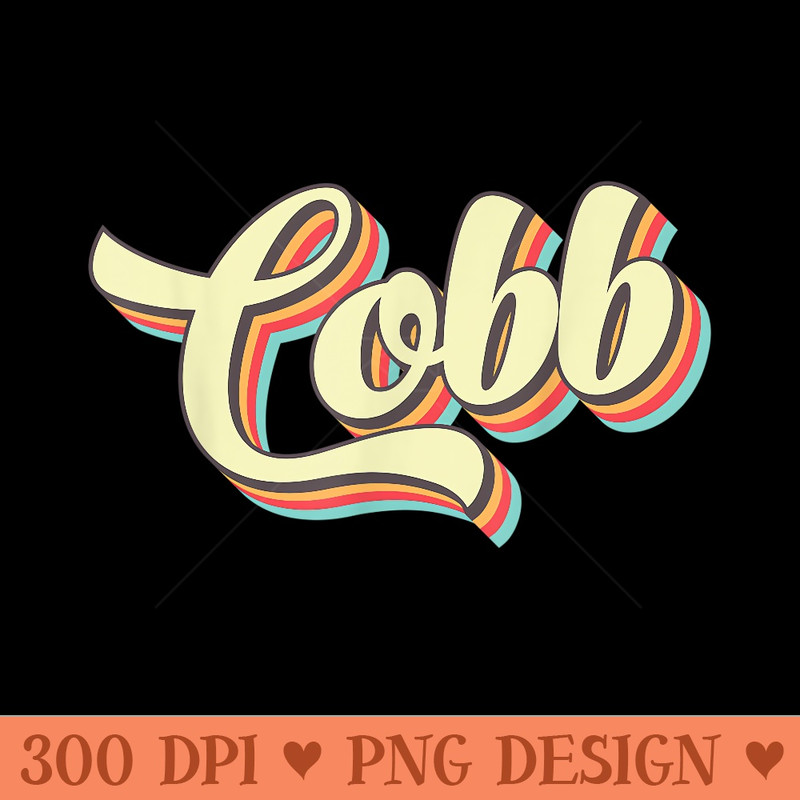 Cobb T Retro Art Baseball Font Vintage - Digital PNG Downloads - Quick And Seamless Download Process