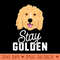Stay Golden Goldendoodle T Women Dog Puppy Doodle - Sublimation PNG Designs - Bring Your Designs to Life