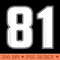 NUMBER 81 EIGHTY ONE AGE YEAR SPORT JERSEY 81 FRONT BACK - Modern PNG designs - Lifetime Access To Purchased Files