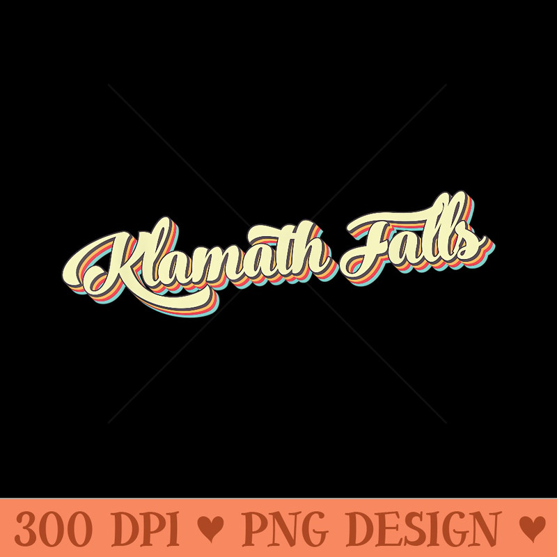 Klamath Falls T Retro Art Baseball Font Vintage - Unique Sublimation PNG Download - Versatile And Customizable Designs