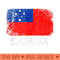 Samoan Flag  Vintage Made In Samoa - PNG download - Enhance Your Apparel