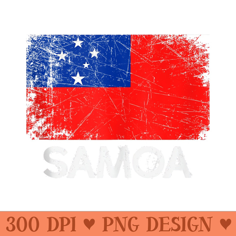 Samoan Flag  Vintage Made In Samoa - PNG download - Enhance Your Apparel