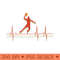 Vintage Basketball Heartbeat for Men and - Ready To Print PNG Designs - Quick And Seamless Download Process
