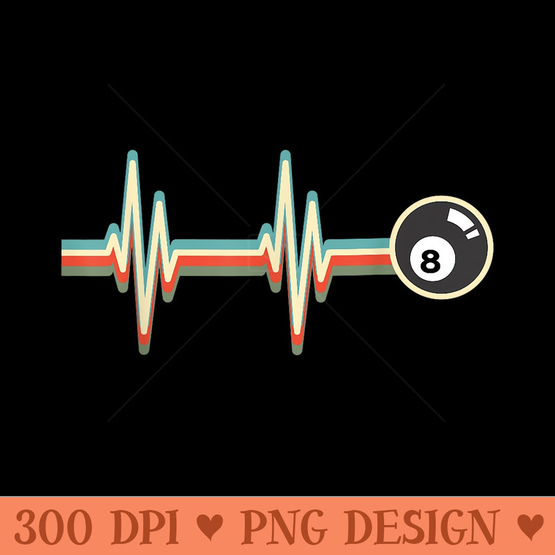 Vintage Retro Billiards Eight Billiard Snooker - Ready To Print PNG Designs - Trendsetting And Modern Collections