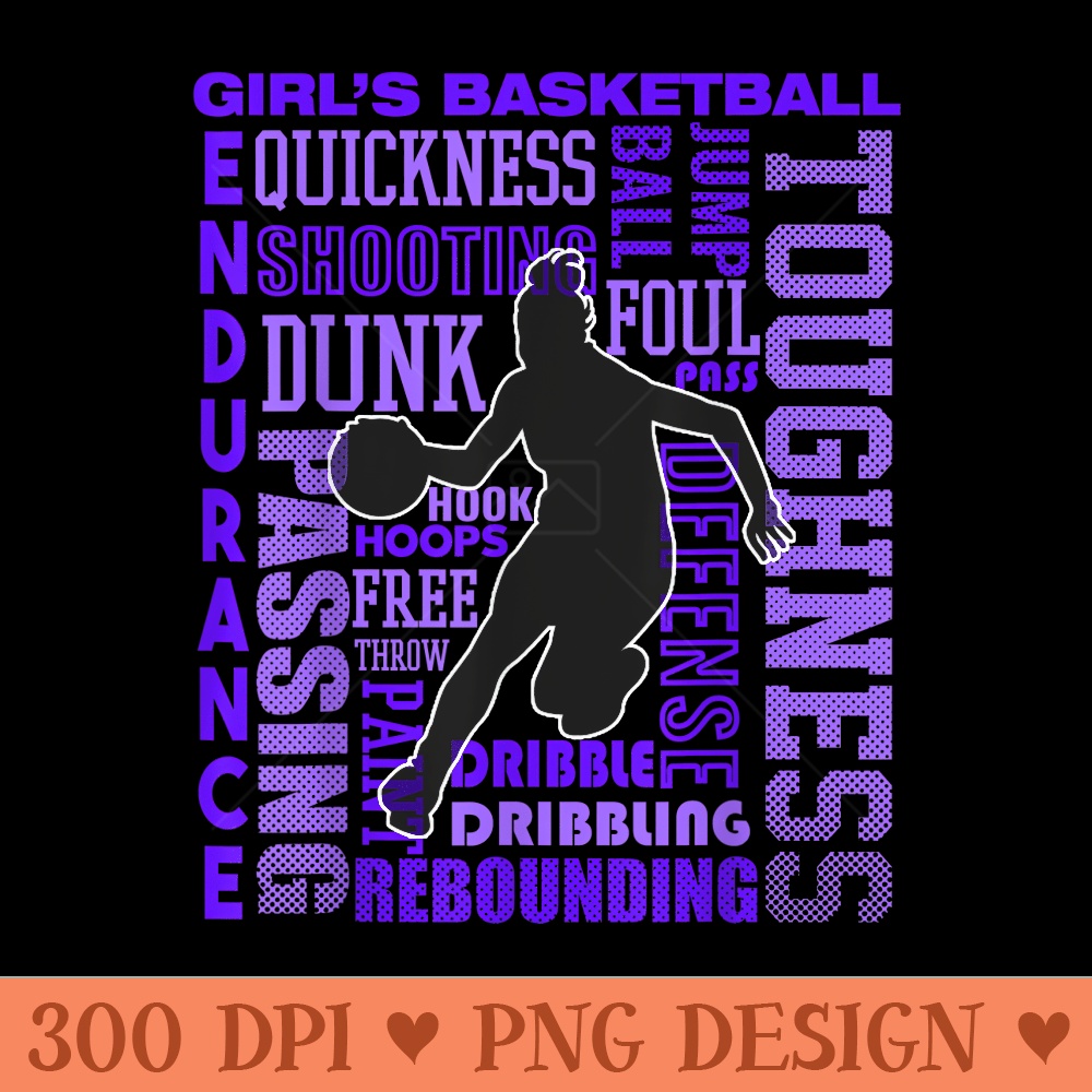 Girls Basketball Terms Passion Purple - High Resolution PNG download - Quick And Seamless Download Process