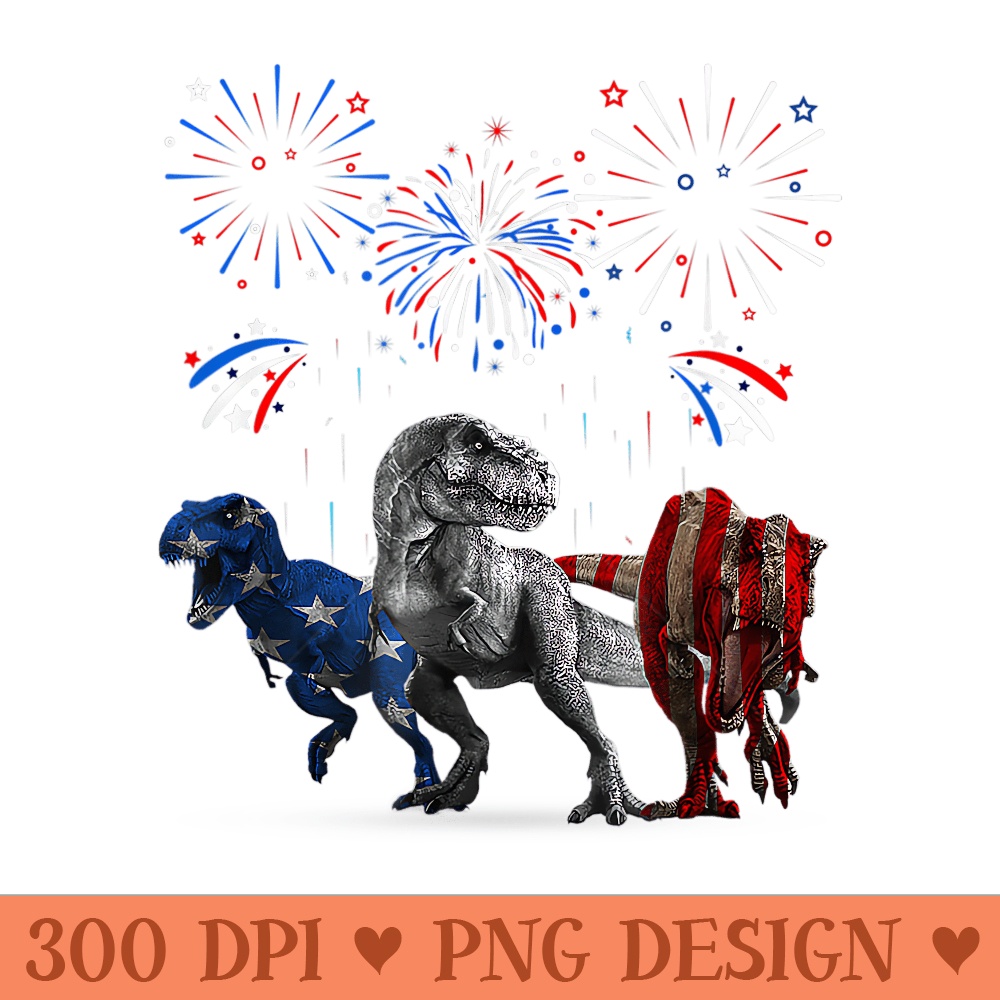 AMERISAURUS Dinosaur 4th of July Men T Rex Funny - PNG Templates - Spice Up Your Sublimation Projects