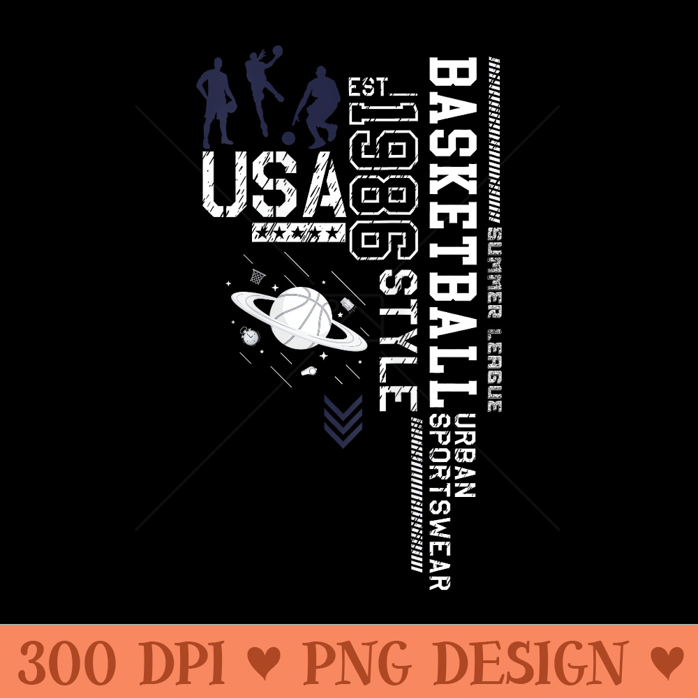 Basketball champion Summer - Printable PNG Graphics - Instant Access To Downloadable Files