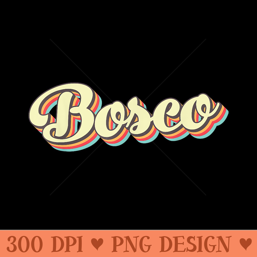 Bosco T Retro Art Baseball Font Vintage - PNG Templates - High Resolution And Print Ready Designs