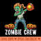 Female Zombie Crew Halloween Softball Team Girls Woman Scary - Design PNG template - Unique And Exclusive Designs