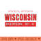 Madison Wisconsin GPS Coordinates Art The Badger State - PNG Art Files - High Resolution And Print Ready Designs