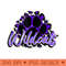 Wildcats Purple Black Cheetah School Sports Fan Team Spirit - PNG download with transparent background - Versatile And Customizable Designs