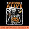 Staying Alive Skeleton Drink Coffee Funny Skeleton Skull - Printable PNG Images - Spice Up Your Sublimation Projects