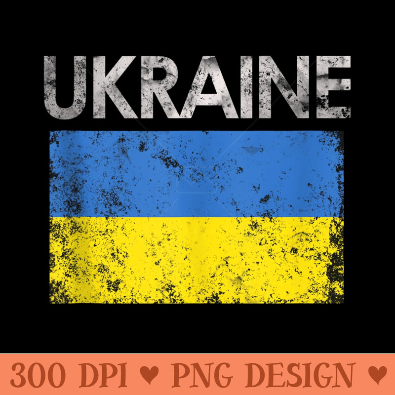 Vintage Ukraine Ukrainian Flag Pride - High Quality PNG download - Quick And Seamless Download Process