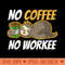 No Coffee No Workee - Unique Sublimation PNG Download - Eco Friendly And Sustainable