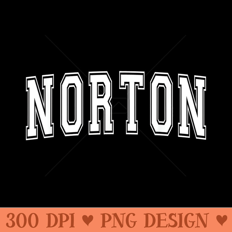 NORTON OH OHIO USA Vintage Sports Varsity Style - PNG image download - Enhance Your Apparel
