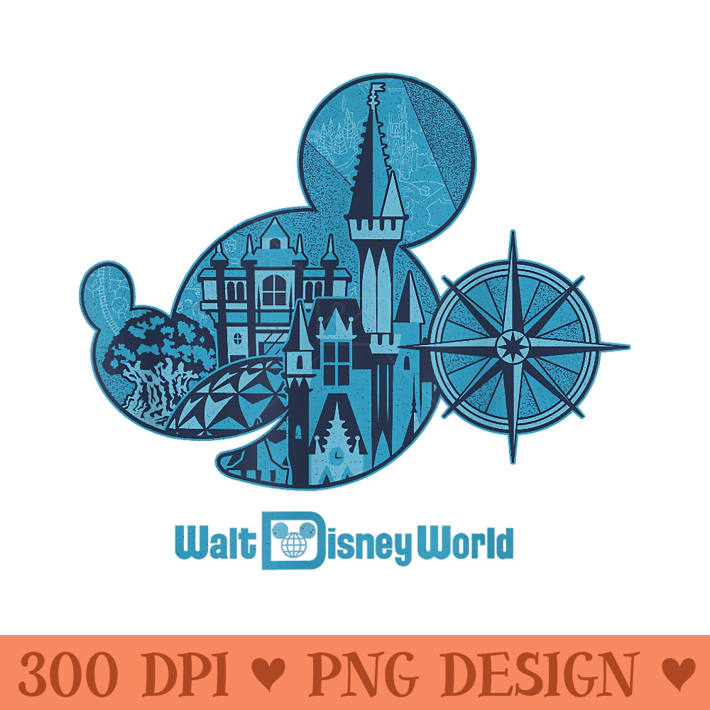 Walt Disney World 50th Anniversary Mickey Head - Beautiful PNG download - Perfect for Personalization