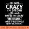 Funny Im Not Crazy Im Special - Printable PNG Graphics - Spice Up Your Sublimation Projects