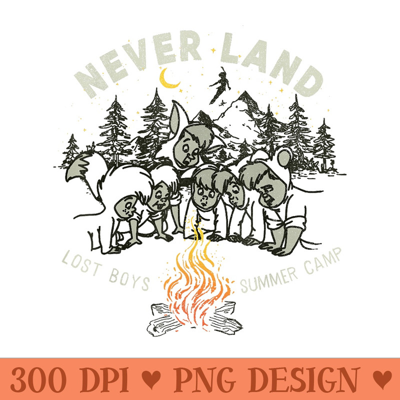 Disney Peter Pan Lost Summer Camp Portrait - PNG download with transparent background - Instant Access To Downloadable Files