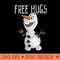 Disney Frozen Olaf Vintage Free Hugs Big Snowman Logo - PNG Design Files - Perfect for Sublimation Mastery