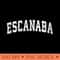 Escanaba Michigan Vintage Athletic Sports BW Print - Clipart PNG - Perfect for Personalization