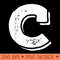 Letter C Capital Alphabet College Varsity Monogram Club - PNG image download - Unlock Vibrant Sublimation Designs