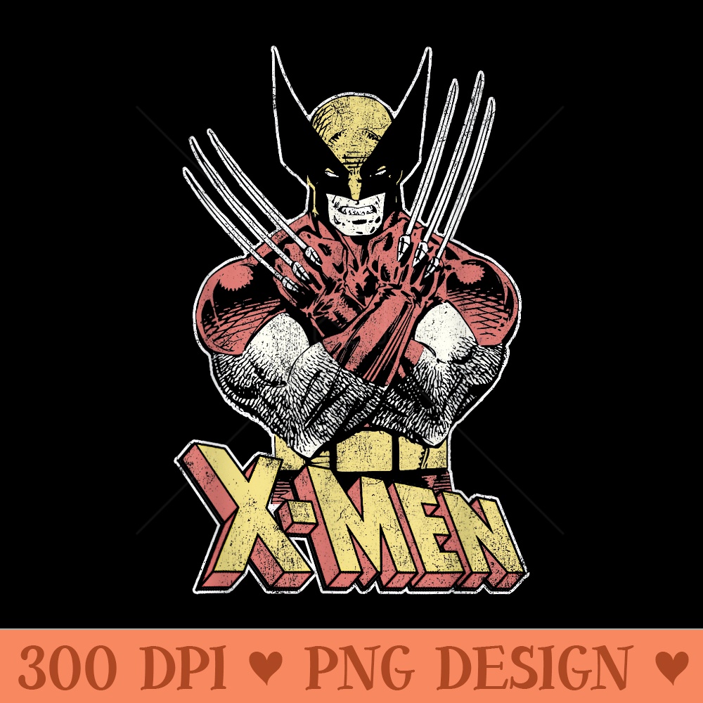 Marvel XMen Wolverine Classic Comic Vintage Graphic T - PNG Templates - Quick And Seamless Download Process