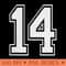 14 Numbered Team Jerseys Birthday Age 14 Year Number - PNG download - Unlock Vibrant Sublimation Designs