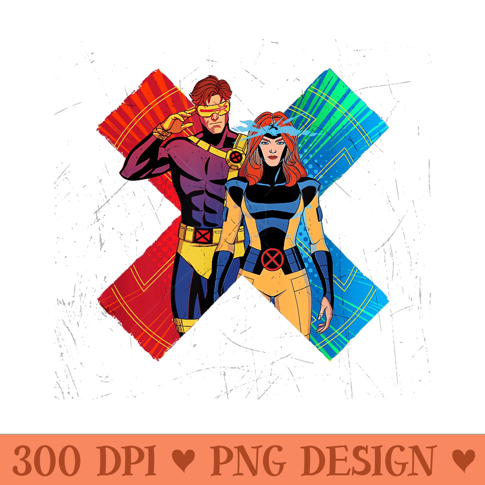 Marvel Studios XMen u201997 Cyclops and Jean Grey XSymbol - Mug Sublimation PNG - Bring Your Designs to Life