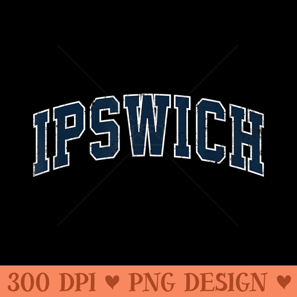Ipswich Massachusetts MA Vintage Sports Design Navy Design - PNG Clipart - Revolutionize Your Designs