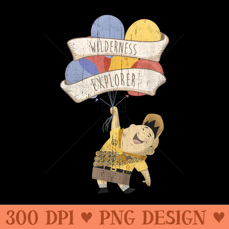 Disney Pixar Up Distressed Wilderness Explorer Russell - Design PNG template - Eco Friendly And Sustainable