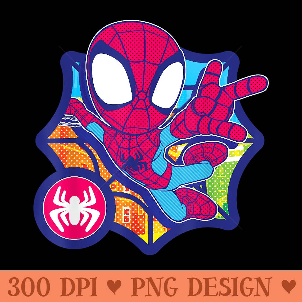Marvel Spidey and His Amazing Friends SpiderMan Dot Effect - High Resolution PNG download - Instant Access To Downloadable Files