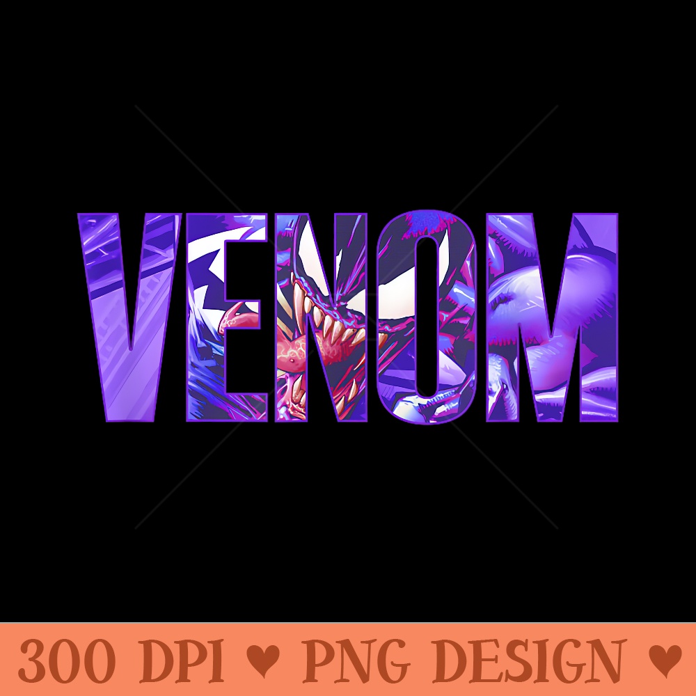 Marvel SpiderMan Venom See Through Text Vintage Logo - PNG download - Instant Access To Downloadable Files