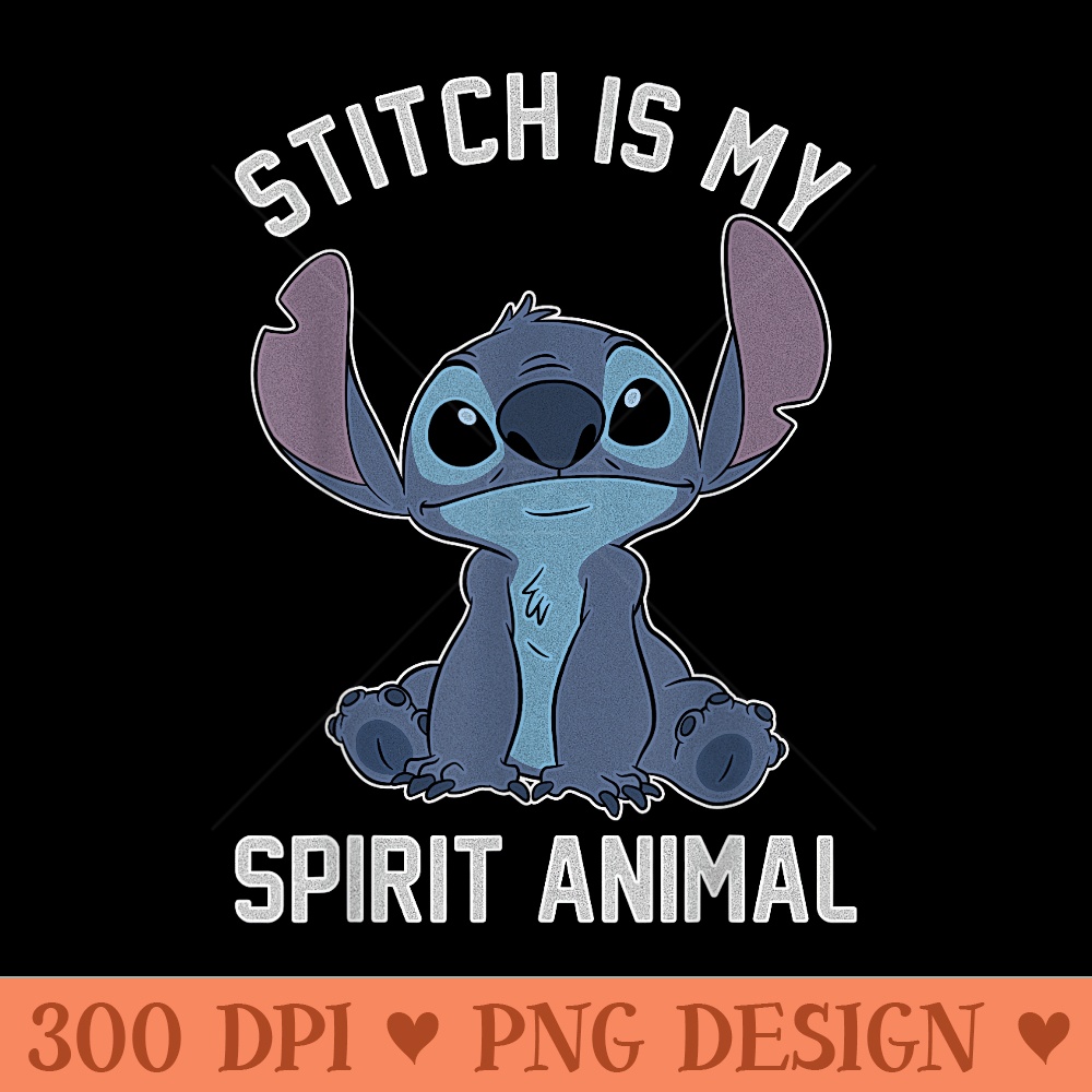 Disney Lilo Stitch My Spirit Animal Portrait - PNG download with transparent background - Spice Up Your Sublimation Projects